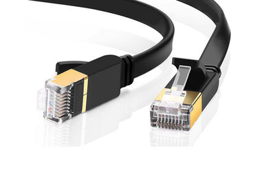 RJ45 abgeschirmtes Netz-Kabel der Katzen-7, schwarzes Ethernet-Kabel der Farbkatzen-7